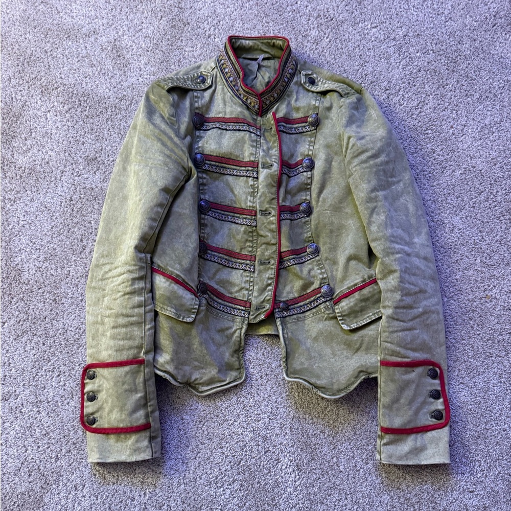 Free People Naomi Mandarin Collar Jacket - Size S